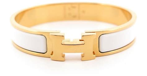 bracelet Hermes femme or blanc